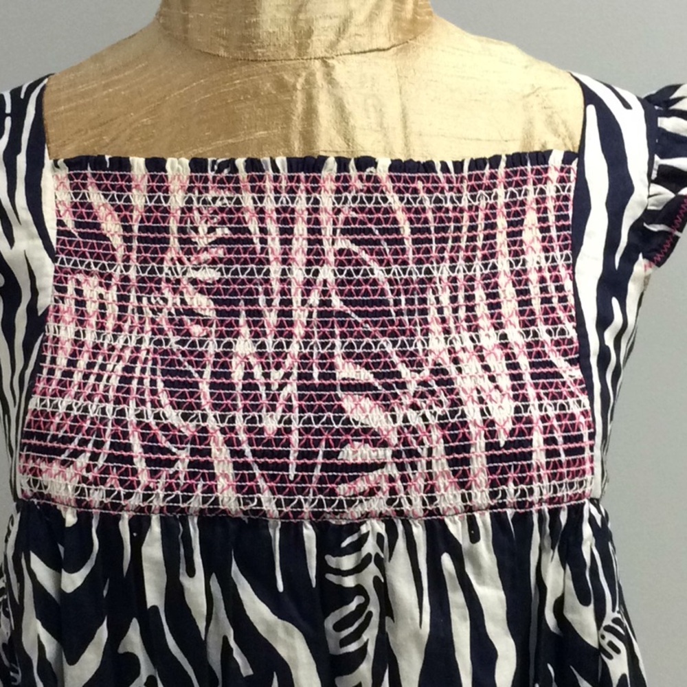 Lilly Pulitzer Navy/White Animal Print Girls Dress - Picture 2 of 10